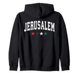 Palestine Jerusalem College Retro Style Novelty Souvenir Zip Hoodie