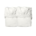 Leander - Lot de 2 draps housse lit bébé et junior - Blanc