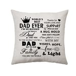 Aconesong Gift for Dad Father Daddy Cushion Cover Throw Pillow Cover Best Dad Gifts from Daugther Son for Dad Birthday Idea Gifts (Dad)