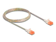 DELOCK – RJ45 Network Cable Cat.6A U/UTP Slim 2 m transparent (80354)