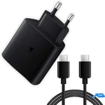 45W USB-C Snabbladdare för Android-telefoner med Type-C-kabel för Samsung Galaxy S24 S23 S22 S21 Ultra/ A53 A54/A73/note/iphone15/ipad 1PC,black 2m data cable