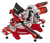 Einhell Scie à onglet radiale TC-SM 254 (1900 W, fonction de traction sur double glissière, table pivotante à réglage rapide et butées d’angles, laser, vendue avec lame aux carbures de tungstène)