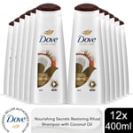 Dove Nourishing Secrets Restoring Ritual Shampoo with Coconut Oil, 12x400ml