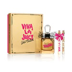 Juicy Couture VIVA LA JUICY GOLD COUTURE 100ml Eau de Parfum, 3-piece Fragrance Gift Set, floral oriental gourmand perfume, luxury fragrance gifting for Women