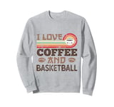 I love Coffee and Basketball Cute Kawaii Sweatshirt