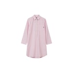 Women's Organic Cotton Nattskjorte, Pink/white