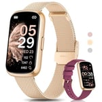 Sanorum Montre Connectée Femme, 1.47" Tracker d'Activité, 24 Modes Sportifs, Suivi Sommei, Fréquence Cardiaque, SpO2, Podometre Fonction Féminine Etanche IP68 Longue Durée Smartwatch Or Rose