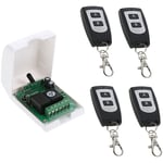 Learning DC12V 2way Wireless Remote Switch with 4 x 433/1527 Wireless Remote Controller 50m Model No : AK-RK02S-12B+AK-FS02A4