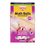 Zero In New Generation Moth Balls - 30-Pack. Place in Wardrobes, Cupboards and Drawers to Kill Clothes Moths, Eggs and Larvae. Fragranced