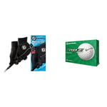 FootJoy WinterSof Men's Golf Gloves Pair,Black & TaylorMade RBZ Soft Dozen Golf Balls, White,2021