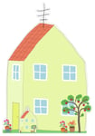 Star Cutouts Peppa Pig House and Apple Tree Cardboard Cutout