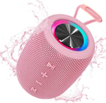 Enceinte Bluetooth Portable, Haut-Parleur BT5.3 sans Fil 20W Bluetooth Speaker Basses Riches 16H avec Lumière LED, Supporte Radio FM, TF, USB, AUX pour Maison, Cyclisme, Extérieur, Voyages,.[G122]