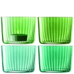 LSA Gems Tealight Holder H6cm Assorted Jade | Set of 4 | Hand Painted Glassware | GM09