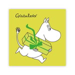 Moomin - Mummi kort dobbelt Gratulerer grønn