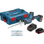 Bosch Pro Set Scie sabre sans-fil GSA 18 V-LI C 2 batteries Li-Ion 18 V 5,0 Ah malette L-BOXX 06016A5002