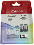 Canon Pg510/ Cl511 Ink Cartridges - Black/ Colour