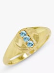 London Road 9ct Gold Stone Signet Ring, N