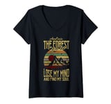 Womens LOSE YOUR MIND Funny Hiking AND INTO THE FOREST I GO Hikers V-Neck T-Shirt