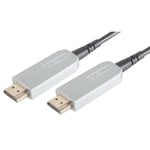 Fiber Optisk HDMI kabel - 4K/60Hz - Sølv - 20 m