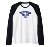 Christmas Classic Movie, Bedford Falls. George Bailey Raglan Baseball Tee