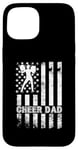 iPhone 15 Cheer Dad Cheerleading American Flag Fathers Day Cheerleader Case