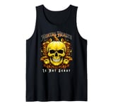 Halloween Skeleton Pumpkin Mental Health Suicide Prevention Tank Top