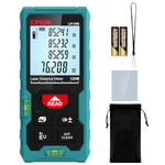 Kiprim 120M Laser Distance Measure High Accuracy 393ft LD120E Laser Tape Measure Compact Laser Measurement Tool with Larger Backlit LCD Display,ft/m/in Switching,Bubble Level