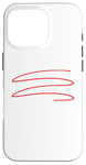 Coque pour iPhone 16 Pro Dessin de ligne en couleur rouge