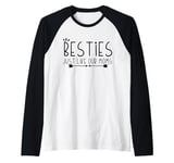 Besties Just Like Our Moms Best Friend Baby Announcement Raglan Baseball Tee