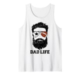 Mens Soccer Football Dad Messy Hair Beard Soccer Football Dad Tank Top