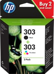 HP Incorporated HP 303 - 2-pack - färg (cyan, magenta, gul), svartfärgad - original - bläckpatron - för ENVY Photo 62XX, Photo 71XX, Photo 78XX, ENVY Inspire 72XX, 79XX, Tango