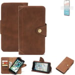 Wallet Case for Nokia C21 Plus 4GB Protective Cover Cell Phone bag Brown