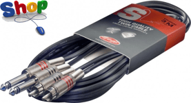 STC3PCM  3M / 10  Ft  Twin  Jack  to  RCA  Phono  Cable -  Black