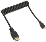 Atomos Spiral Coiled Micro-HDMI till  HDMI kabel  30-45cm