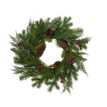 Couronne de Noël Amicasa avec pommes de pin vert 071724-Amicasa