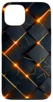 Coque pour iPhone 13 noir feu abstrait cool