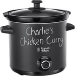 Russell Hobbs Chalkboard 3.5L Electric Slow Cooker - Cooks Upto 4 Portions, 3 He