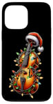 Coque pour iPhone 13 Pro Max Chapeau de Noël instrument de musique violoncelle