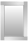 Gizmo Mill Fabulous Art Deco Triple Clear Beveled Glass Border Rectangular Mirror 100x70cm