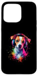 iPhone 15 Pro Max Artistic Colorful Jack Russell Terrier Headphones Dog Jacky Case