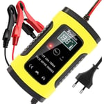 Bilbatteriladdare 6A/12V LCD-skärm Smart batteriladdare Multipelskydd Reparationstyp Bil Motorcykel eller båt