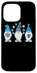 Coque pour iPhone 14 Pro Max Nains de jardin Hanukkah Shalom - Chapeaux bleus