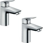 Lot de 2 mitigeurs lavabo Hansgrohe Logis 100