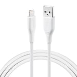 Betron USB Charging Cable, Fast iPhone Charger Cable with USB to Lightning Connection, Compatible with iPhone 14 13 12 11 XS XR X Pro Max Mini 8 7 6S 6 Plus 5S SE iPad iPod, 2M, White