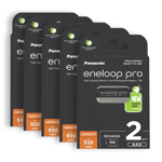 10x Panasonic Eneloop PRO AAA 930mAh Rechargeable Batteries Ni-MH BK-4HCDE/2BE