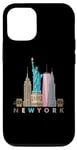 Coque pour iPhone 12/12 Pro New York City Skyline Statue de la Liberté