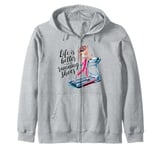 Life is Better in Running Shoes Gym Workout Treadmill Runner Zip Hoodie