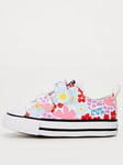 Converse Infant Girls Easy-On Velcro Ox Trainers - White/Pink