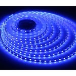 Blå 450 nm 14,4W/m 24V LED strip - 5m, IP20, 60 LED per. meter