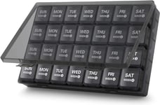 Annwer Large Monthly Pill Box Organiser, 28 Day Pill Organiser by Week, Month Ta